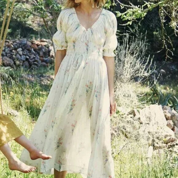 Doen Ischia Dress in Painted Bouquet medium m midi - Picture 1 of 11